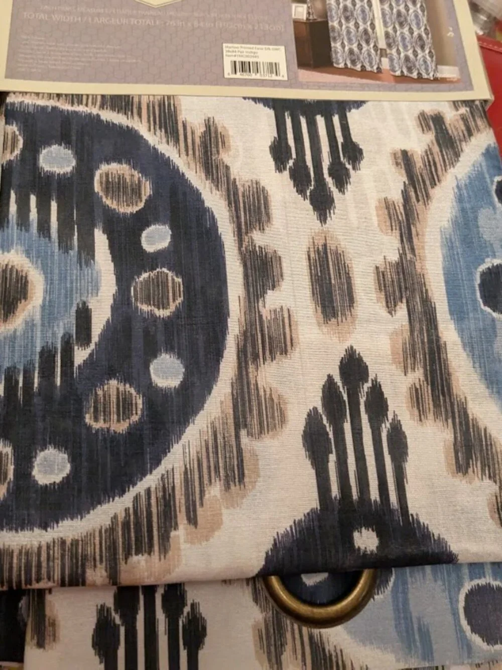 Marlow printed faux silk GWC window curtains 2 panels 76 x 84 Set of 2